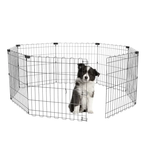 Foldable Metal Dog Playpen for Indoor/Outdoor, P